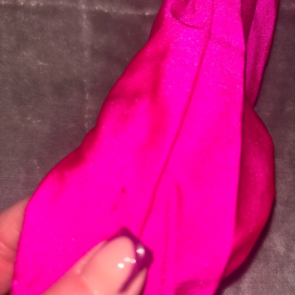 Vibrant Pink Satin Pants with build in shoes 💕